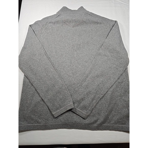 Eddie Bauer Wool Mens XL 1/4 Zip Pullover Sweater Merino Cotton Gray Long Sleeve - Picture 7 of 7
